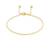 Yowivon Bracciali Placcati Oro, Bracciale a Catena Regolabile Carino e Compatto con Slide, Bracciale a Maglie Minimal e Sottile, Regali di Gioielli d'Oro Senza Sbiadimento e alla Moda