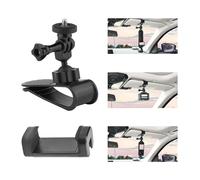 YOWOLF Supporto parasole per auto Insta360 X5/X4/X3, supporto interno con clip per cellulare per DJI Osmo Pocket 3/Action 5/4/3/Xtra Muse, GoPro POV Supporto per Vlog & Video, Accessori Smartphone