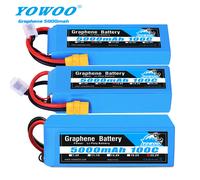 Yowoo Grafene Lipo 3S 4S 6S Batteria 11.1V 14.8V 22.2V 2200mah 5000mah 6000mah 3000mah XT60 XT90 EC5 100C RC Aereo Parti di automobili