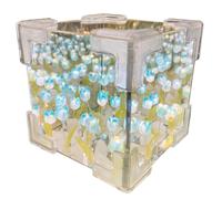 Yoyakie 1 set lampada a specchio 4x4in simpatico cubo forma fai-da-te lampada da notte romantica infinita per camera da letto a specchio blu camera da letto