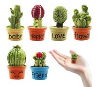 Yoyakie 7pcs Mini Cactus Teste di cerniera toppers magnetico decorativo per le teste di decorazione della cerniera della porta