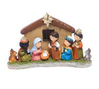 Yoyakie Scena di natività di Natale - figurina in Resina Set con luci a LED - per Tavolo, mensola del Camino, mensole Decorazioni