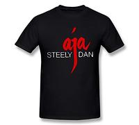 YOYAO Men's Steely Dan Logo Black T Shirt by Maven Large