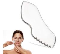 YOYEAH Gua Sha, pietra Gua Sha in acciaio inox, set Gua Sha, adatto per donne e uomini (argento)