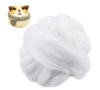 YOYEAH Lana Roving - 100 g/3,52 oz bianca, lana da fiaba, lana morbida per feltro asciutto e bagnato