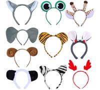 YOYEAH Set di 10 orecchie di animali di carnevale, orecchie di coniglio, per travestimento, accessori per scatole fotografiche (matrimonio/compleanno)