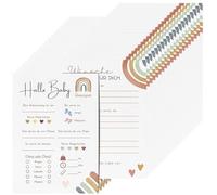 YOYEAH Set di 20 carte da gioco per baby shower, giochi per feste di genere e baby shower, carte di suggerimento per neonati, ragazze e ragazzi, decorazioni per baby shower, set di carte reveal