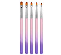 YOYEAH Set di 5 pennelli per unghie - Pennello professionale in gel e acrilico per unghie - Pennello gel per nail art - Pennello acrilico per unghie - Set di pennelli per unghie in gel