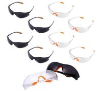 YOYEAH Set di occhiali protettivi, 8 pezzi, occhiali di sicurezza per bambini, trasparenti, da laboratorio, per lavoro, antipolvere, per sport di tiro.