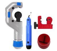 YOYEAH Set di tagliatubi da 5 a 50 mm con sbavatura manuale, per acciaio inossidabile, tubo di rame, plastica (PVC e PE), mini tagliatubi e strumento per sbavare