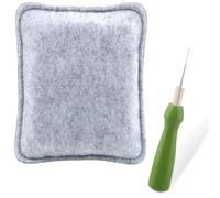 YOYEAH Sottobicchiere in feltro per infeltrimento, 150 x 125 mm, con aghi in feltro, feltro per feltro a secco, accessori per aghi e manico in legno, set di strumenti per feltro