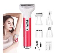 Yoyika Epilatore Elettrico Donna 5 in 1 Multifunzione, Rasoio Elettrico da Donna, Rasoi Portatili per la Rimozione dei Peli Indolori per Sopracciglia, Ascelle, Braccio, Gambe, Peli del Viso,Bikini