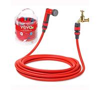 YOYO 15mt, il tubo da giardino estensibile da 7.5 a 15 metri, compatto, leggero e robusto, pistola, connettori e attacco rapido con aquastop. Multiuso anche in casa e in viaggio. Confezione in italiano. YOYO, quello rosso prodotto in Italia da FITT