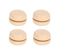 Yoyo in Legno 4 Pezzi, Giocattolo Educativo Portatile 4.7x3.2cm - Superficie Grezza da Personalizzare, Gioco Creativo per Bambini, Ottimo Regalo per Attività DIY e Sviluppo Motor