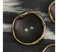 YOYOBO Bottone in Metallo a Forma di Ciotola a Due Fori, di Forma strana, per Abbigliamento, Rosso, Bronzo, Nero, Argento, Giacca da Uomo, Cappotto, 25 mm, Grande, Lucido