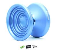 YoyoFactory Bullseye Yo-Yo - Blu (Trucchi del Dna, Yoyo in Metallo, Corde, Cuscinetti a Sfera e Istruzioni Incluse)