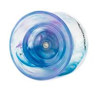 YoyoFactory Flight Offstring Yo-Yo con Cuscinetto a Sfere e Corda - Blu (Gioco Yoyo Moderno, Construcción Sólida, 4A / Offstring, Freestyle Yoyoing Tricks, Corda e Istruzioni Incluse)