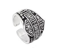YOYOYAYA Anello S925 Argento Sterling Gioielli Maschili Vento Locomotiva Harley Regolabile Retro Classic Partito Femminile Coppia Exquisite Fashion Semplicità Compleanno Commemorazione Donazione