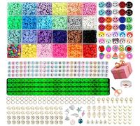 YoyoYolo Kit Perline per Fare Braccialetti e Bigiotteria fai da te +6100 Pezzi, Perline per Braccialetti, Collane, Cavigliere, Bambini Adulti, Animali Frutti Lettere Luminose