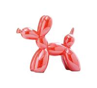 YOYUMI Cane Palloncino Scultura Ornamento Elettroplaccato, statua in ceramica lucida per soggiorno, camera da letto, vetrine e arredamento per ufficio, 22 * 18 * 8 cm, Rosso