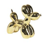 YOYUMI Scultura cane palloncino Ornamento, materiale in resina, perfetto per l'arredamento di soggiorno e scrivania da ufficio, piccole dimensioni 19 * 8,5 * 17 cm-oro