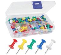 YOYUSH Puntine da disegno riutilizzabili, con scatola in plastica solida, antiruggine, per bacheca in sughero, per bacheca e bacheca, per uso scolastico e ufficio (multicolore)
