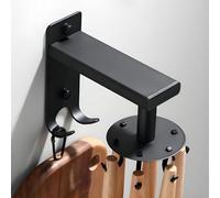 Yozhch Porta Utensili da Cucina Senza Forare, Appendi Mestoli Adesivo, Barra Portautensili Con 8 Ganci Girevoli e 2 Ganci Resistenti, Risparmio di Spazio, Nero