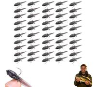 YOZO 50pcs Soft Tadpole Bait with Hooks,Floating Soft Lures,Tadpole Shaped Lures with Hooks,Artificial Fish Bait Floating Action,Realistic Tadpole Fly Fishing Baits,Freshwater And Saltwater (50pcs-M)