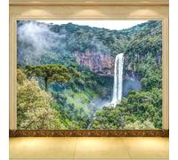 YOZYOOOZ Carta da parati autoadesiva 3D con foresta naturale e cascata, nebbia di montagna, adatta per gli inquilini, adatta per la decorazione artistica della camera da letto e del soggiorno.