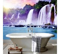 YOZYOOOZ Carta da parati autoadesiva 3D con foto di un bellissimo paesaggio naturale con cascata, adatta per gli inquilini, adatta per la decorazione artistica della camera da letto e del soggiorno.