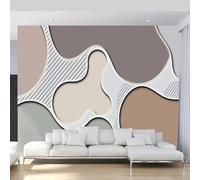 YOZYOOOZ Carta da parati autoadesiva europea con figure geometriche astratte di lusso 3D, adatta per gli inquilini, adatta per la decorazione artistica della camera da letto e del soggiorno.