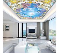 YOZYOOOZ La carta da parati 3D con soffitto a colombe, cielo blu e nuvole bianche è adatta per gli inquilini, adatta come decorazione artistica per la camera da letto e il soggiorno.
