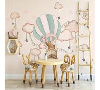 YOZYOOOZ Murale 3D per interni dipinto a mano raffigurante una mongolfiera, adatto per decorare la casa in stile moderno, come soggiorno, camera da letto, corridoio.