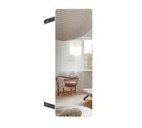 YPAPBHT Armadio Nascosto Con Specchio Incorporato, Specchio A Figura Intera Scorrevole E Telescopico, Bianco.(35 * 110cm)