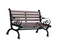 YPAPBHT Panchina da parco for esterni in legno massello pesante con schienale, sedia lunga for il tempo libero, antiruggine e resistente al sole(Brown,150cm)