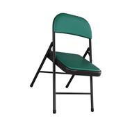 YPAPBHT Sedia pieghevole in PU, sedia con schienale comodo for la casa, sedia da ufficio, riunione e sala da pranzo, non c'è bisogno di stare seduti a lungo(Green)