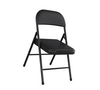 YPAPBHT Sedia pieghevole in PU, sedia con schienale comodo for la casa, sedia da ufficio, riunione e sala da pranzo, non c'è bisogno di stare seduti a lungo(Black)