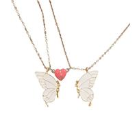 YPBEW 1 paio collane con ciondolo a farfalla che illuminano buio con dettaglio chiusura magnetica a cuore per la collana con chiusura magnetica regalo migliore amica