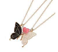 YPBEW 1 paio collane con ciondolo a farfalla che illuminano buio con dettaglio chiusura magnetica a cuore per la collana con chiusura magnetica regalo migliore amica