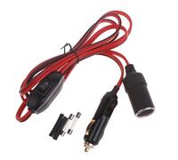 YPBEW 12V 24V Presa accendisigari per Auto Prolunga con interruttori Maschio a Femmina Cavo 360W Connettore Elettrico automobilistico Cavo Alimentazione in Materiale plastico elettrica con