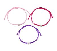 YPBEW 3 braccialetti per la festa della mamma, genitore-figlio, a forma di cuore, multicolore, a forma di romanzo semplice, da donna