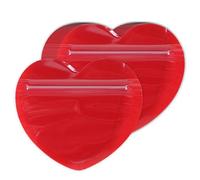 YPBEW 50Pcs Cellophane Sacchetto di Violoncello Cuore Borse per Gioielli Imballaggio di San Valentino Sigillatura Cookie Zipper Pouch A Forma di Cuore Elegante Imballaggio Sacchetti di Stoccaggio