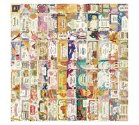 YPBEW 50Pcs Fantasy Ticket Sticker Collection Decalcomanie Rimovibili Etichetta Forte Retro Adesivo per Diario Scrapbooking Artigianato Skateboard Decorazione Adesivi