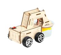 YPBEW Auto per la pulizia dello spazio in legno, assemblaggio pratico, modello spazzatrice per la pulizia dello spazio, giocattolo educativo per bambini per studenti, set da viaggio in legno
