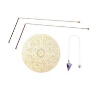 YPBEW Bacchette da rabdomante con pendoli e Tappetino per Trovare Acqua, Tesoro, Guida Spirituale per la Scoperta della energetica Set Bacchette da rabdomante