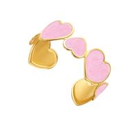 YPBEW Bracciale Rigido in Acciaio Inossidabile con Forma Geometrica ' Amore, Colore Oro, Perfetto per l ' Uso Quotidiano e i Gioielli da Donna