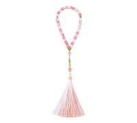 YPBEW Bracciale Tasbih in vetro intrecciato a mano con nappe luminose Accessorio versatile per preghiere e dichiarazioni Tasbih con perline vetro