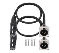 YPBEW Cavo adattatore per montaggio a pannello XLR a 3 pin Cavo OFC a contatto solido per interfacce musicali Sistemi amplificatori Lunghezza 60 cm Connettori per montaggio a pannello