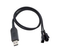 YPBEW Cavo Adattatore per Ventola multiporta da USB a 4 Pin 12V per la Regolazione della Temperatura del Case del Computer