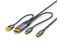 YPBEW Cavo da USB C a 4K a 60 Hz Supporto Funzione Touch per schermi mobili L Occhiali Sistemi Gioco Cavo da DP a USB C per Monitor Mobile